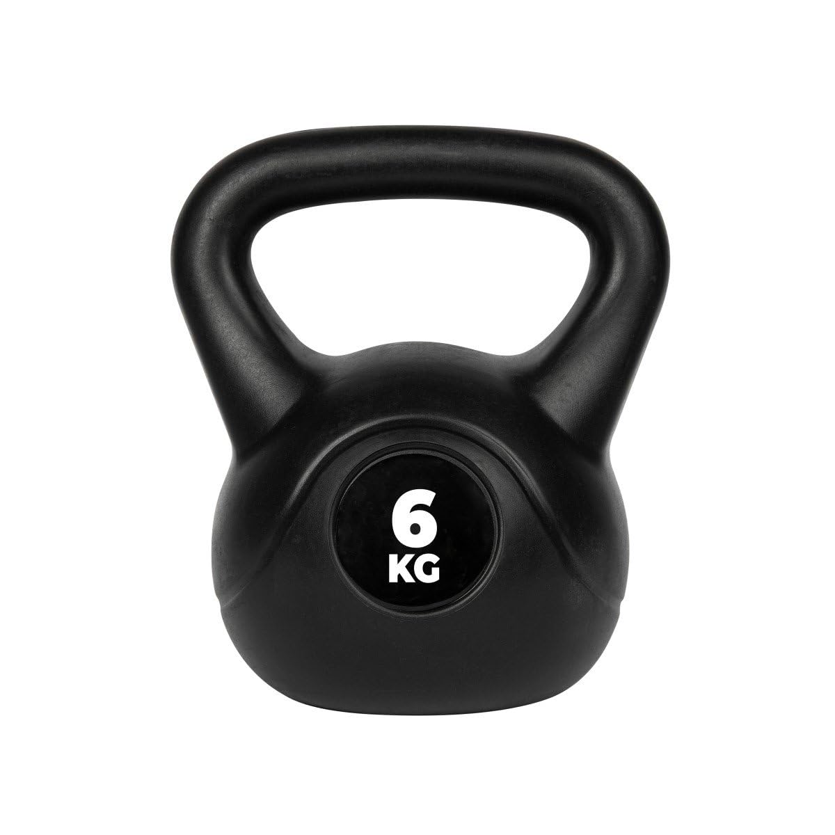 Kettlebell VirtuFit 6 Kg - Support Boule Plastique, Noir, Qualité Fitness