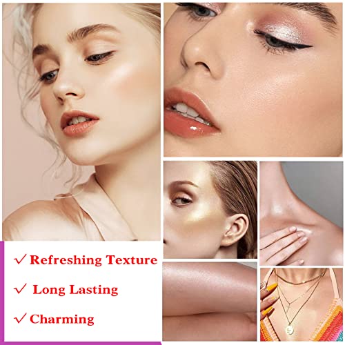 Highlighter Powder Spray Body Glitter Spray Face Glitter High Gloss Spray, Shimmer Sparkle Powder Makeup Spray,Glitter Spray For Hair And Body(Champagne) #TOP4