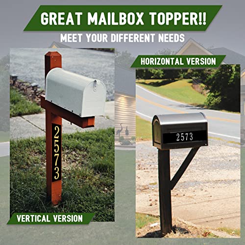 LINMAGCO Personalized Address Plaque,Outdoor House Number Sign,Classic Address Sign With Numbers And Letters For Outside Home,Yard,Mailbox,House(Aluminum)