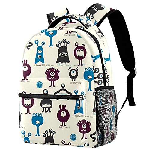Sac à dos voyage enfant extraterrestre avec rangement bouteille eau