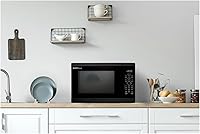 Vista 7 de SHARP Horno microondas para encimera con plato giratorio extraíble de 12.4 pulgadas, 1100 vatios, 1.4 pies cúbicos, color negro
