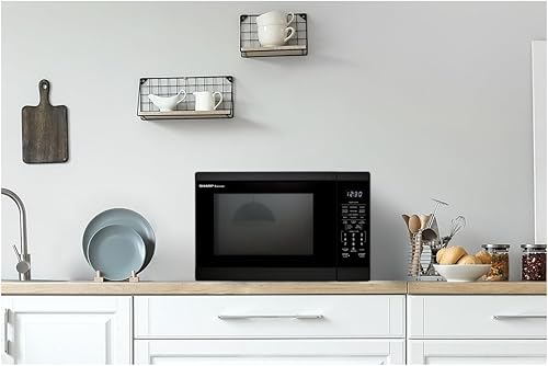 Miniatura 7 de SHARP Horno microondas para encimera con plato giratorio extraíble de 12.4 pulgadas, 1100 vatios, 1.4 pies cúbicos, color negro