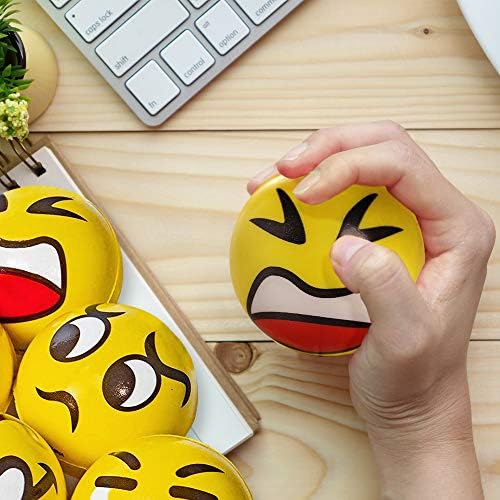 THE TWIDDLERS - 24 Funny Squeeze Balls - Stress & Anxiety Relief Fidget Toy