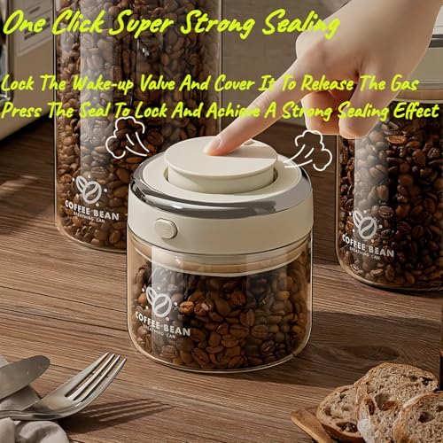 Contenedor de vidrio con sello al vacío para café miniatura 5
