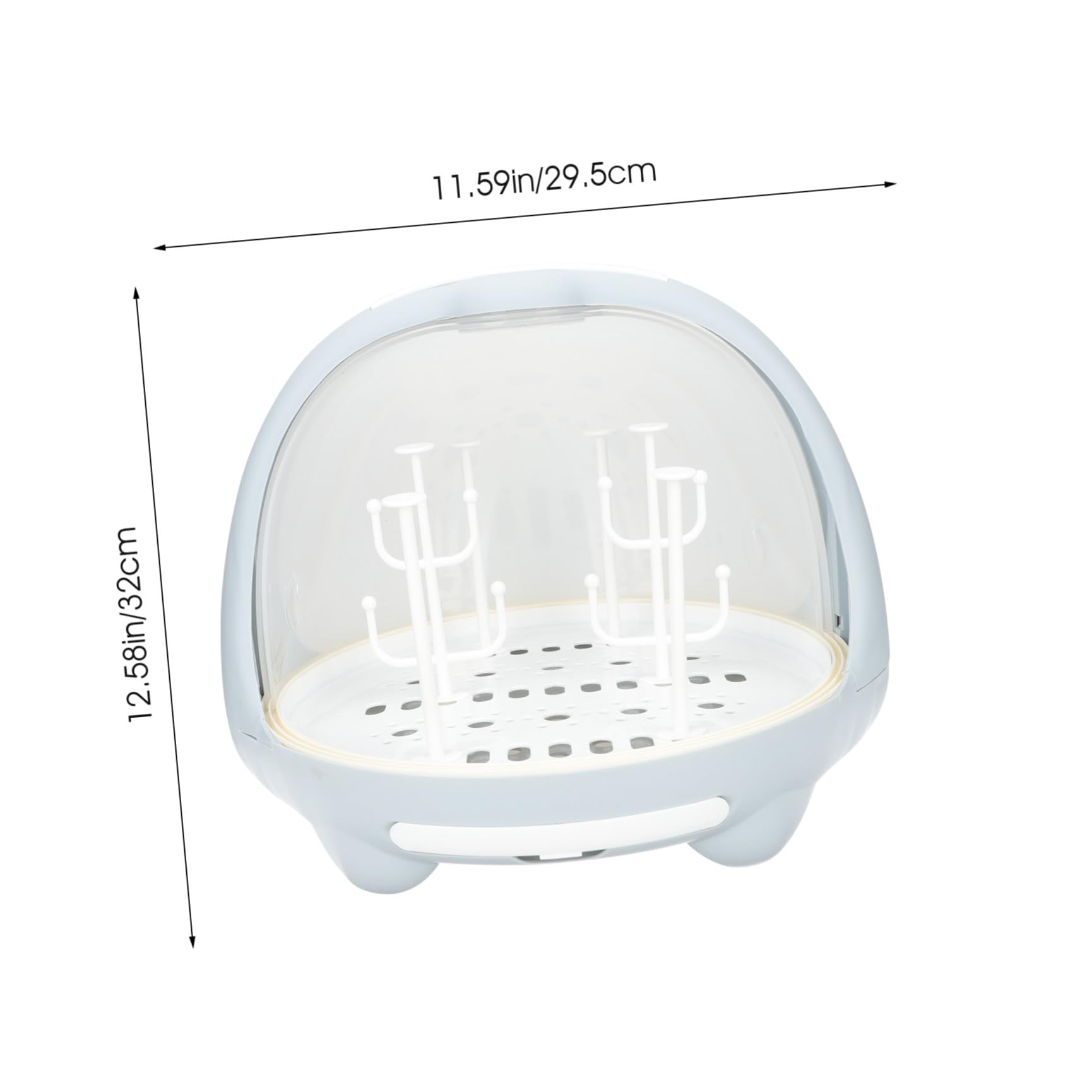 VICASKY Organizador de Biberones para Bebés Material Seguro y Resistente PP, Caja de Biberones Multi-función Azul para Secar y Almacenar en Cocina
