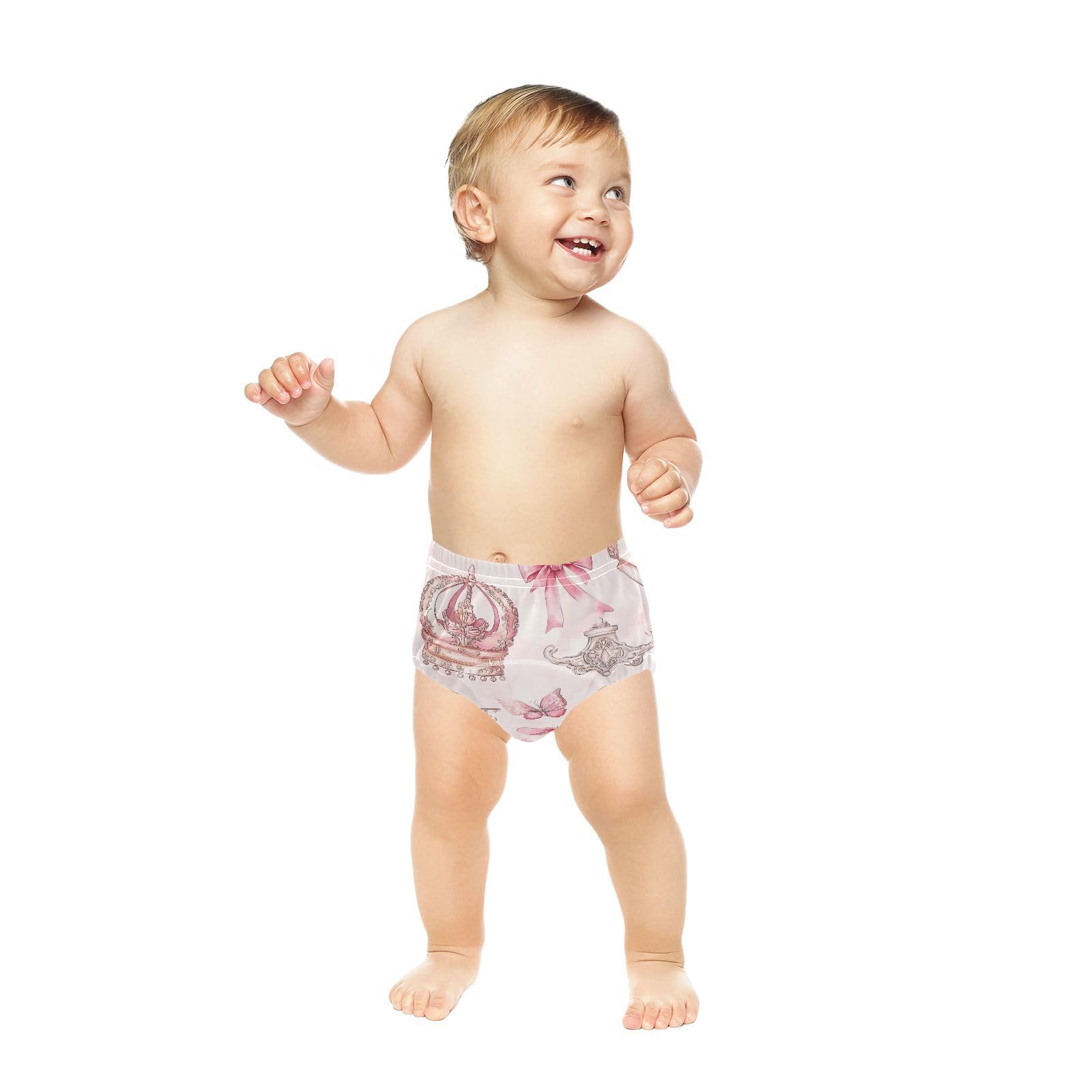 Coikll Bow Tie and Crown Toddler Training Underwear Waterproof Baby Pee Pants -2T