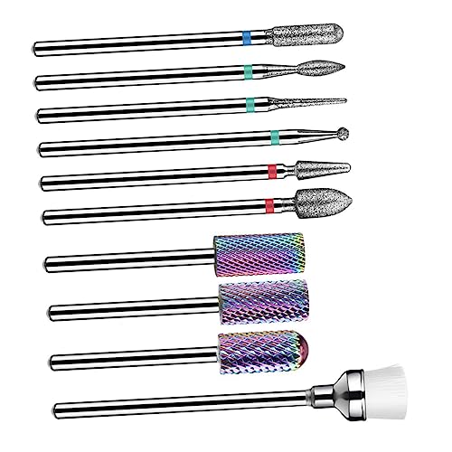 Têtes ponceuses pour ongles carbure de tungstène WOONEKY pour éliminer les cuticules rebelles