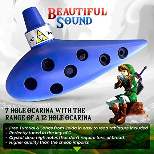 Songbird Ocarina Of Time Replica - Ocarina Musical Instrument With Tutorial And Songs - Tuned In C With Crystal Clear High Notes #TOP5