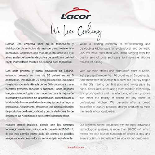 Cazo baño María con mango termorresistente Lacor 62600 para inducción 8