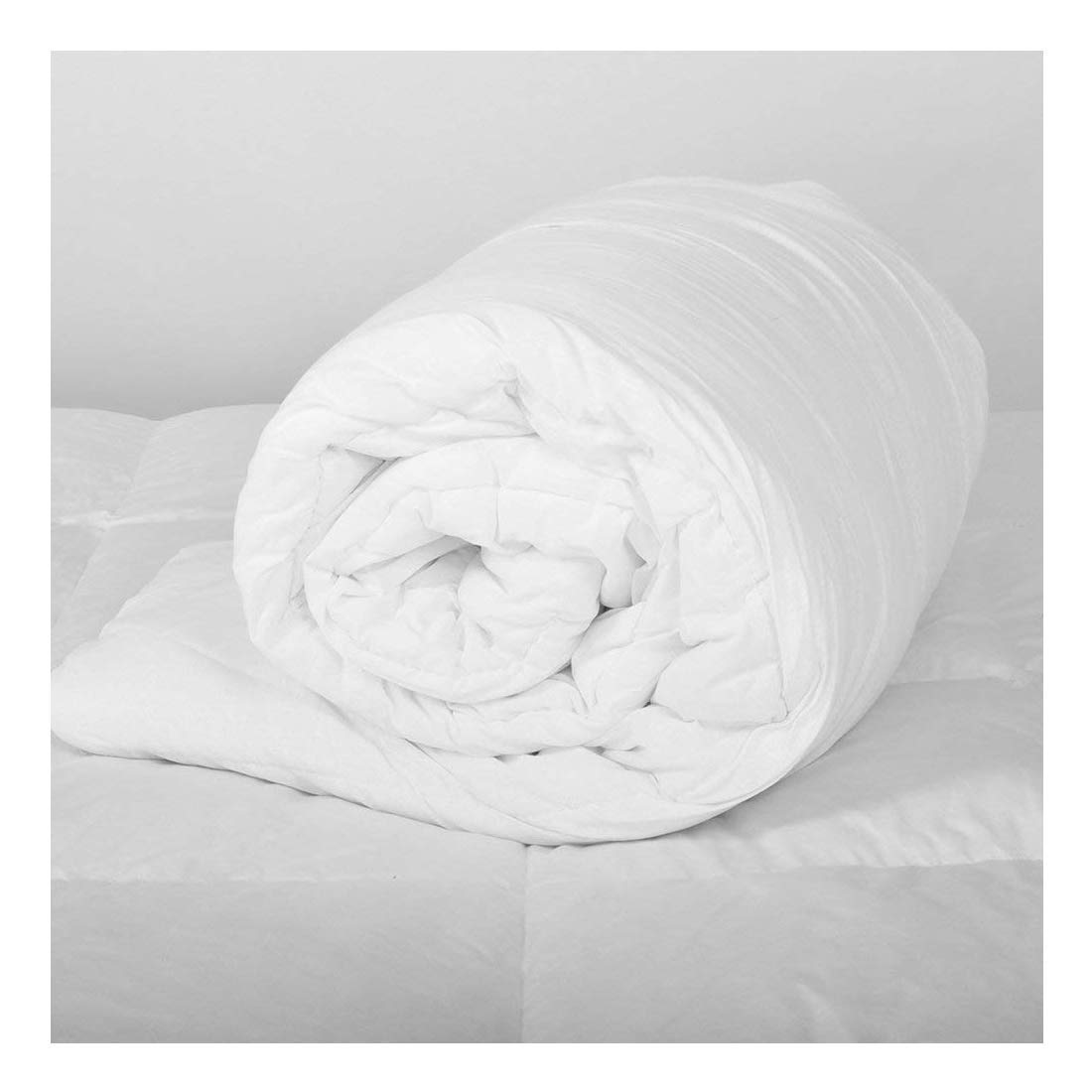 Uk Care Direct White Luxury Slight Second 1.5 Tog Duvet Soft Cotton Blend Hollowfibre Lightweight Summer Quilt Duvet - Made In Uk