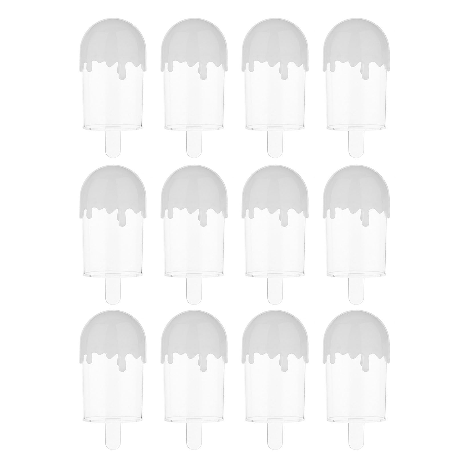 Tsophreniq Of 12 Sweets Containers Clear Candy Storage Boxes with Lid Transparents Jewelry Packaging Case for Wedding Transparents Candy Boxes with Lid