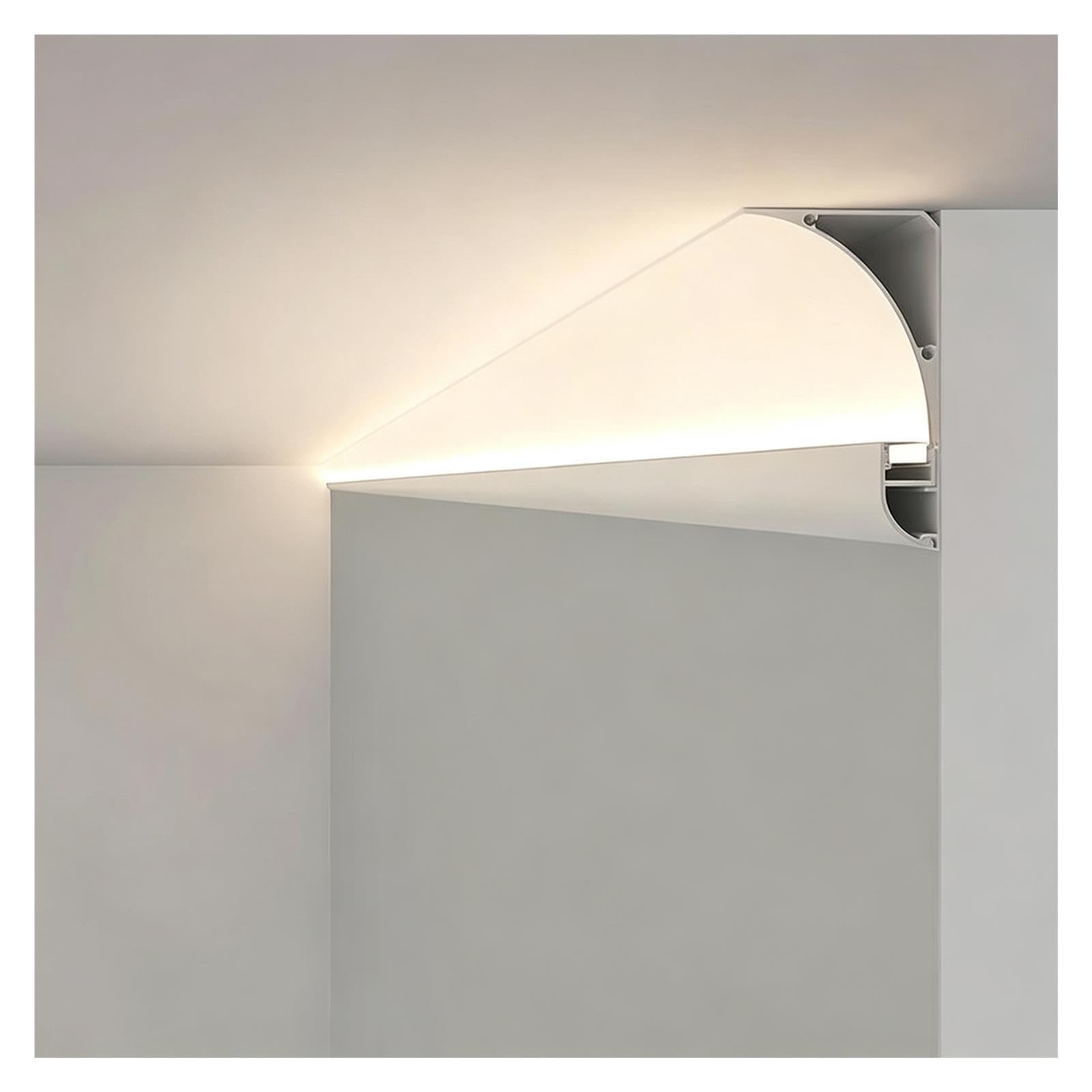 Moldura Iluminacion Riel Y Cubierta Para Tiras De Luces LED Comerciales