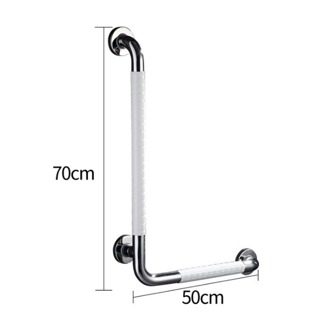 Asidero para el baño Baño Barra De Agarre,Acero Inoxidable Anciano Discapacitado Baño Ducha Al Aire Libre Antideslizante La Seguridad Accesibilidad Asa Seguridad (Color : White, Size : A)