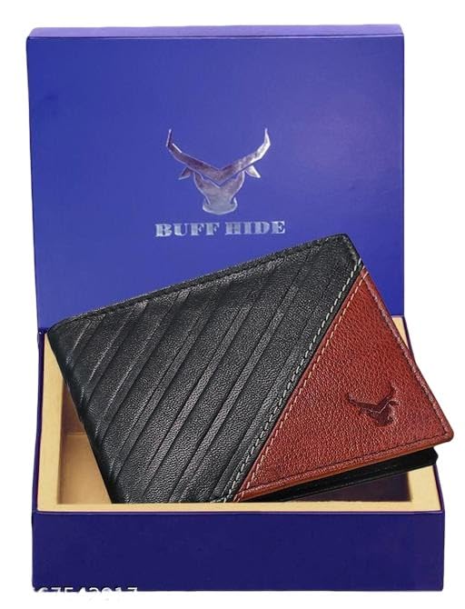 WOLFWAREProtected 100% Leather Gift Hamper for Men | Leather Wallet for Men's | Wallets Branded | Wallets for Men (Lee-on Black),Leather Wallet Combo for Men-picture-50