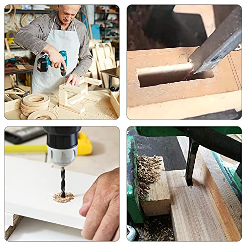 Houtboor, 6 stuks, boorset, boor draaiboor, gereedschap voor vierkant gat voor bouw, installatie - 6,35/8/9,5/12,7/14/16 mm - Afbeelding 6