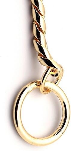 Miniatura 3 de Collar de cadena para perro, estrangulador, collar de serpiente para entrenamiento de mascotas, con eslabones pesados, longitud de 22 pulgadas,