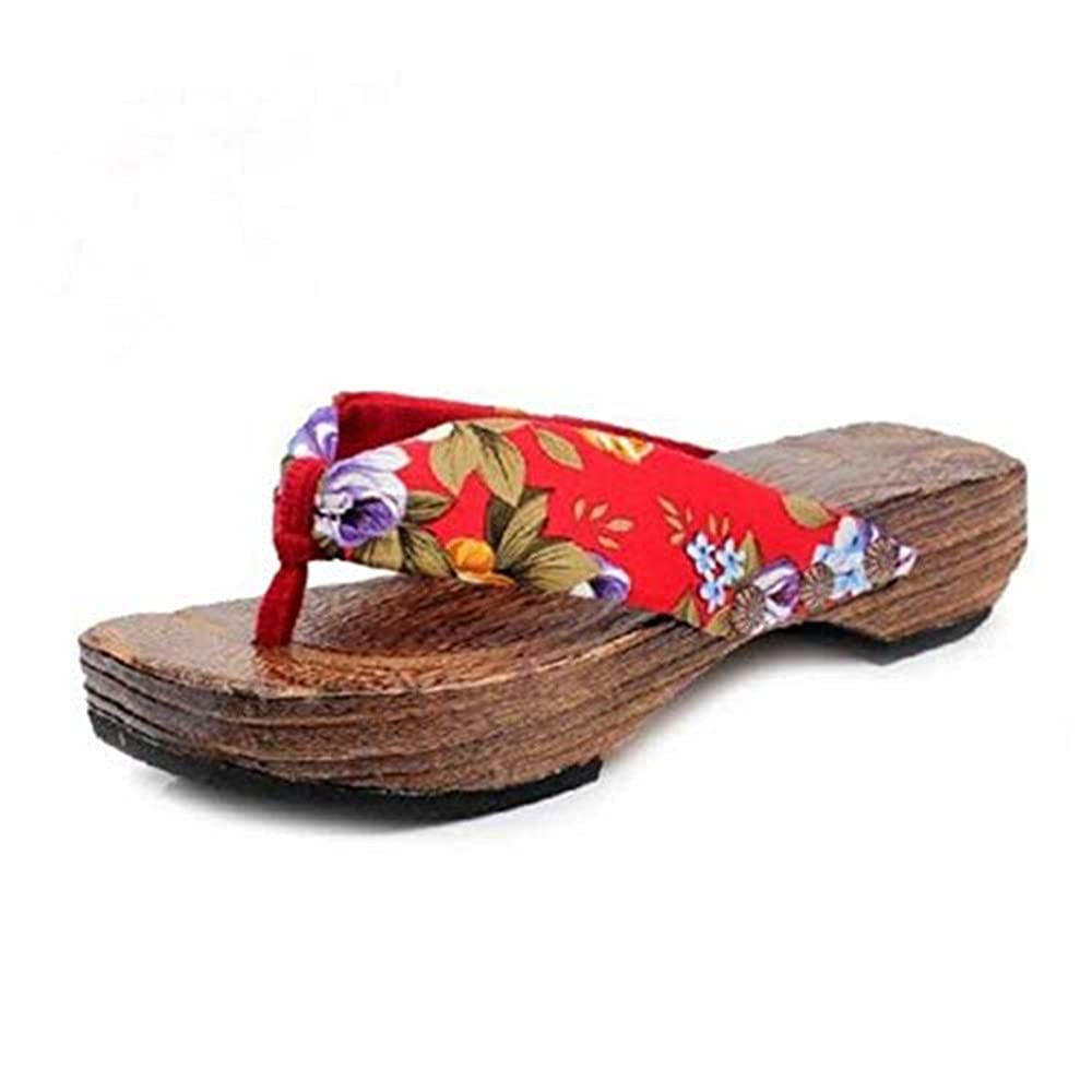 Black Sugar femme fille Géta en Bois Talons Sandales Samurai Chausson Tong Japonais Maison Sortie déguisement Cosplay yugata geisha