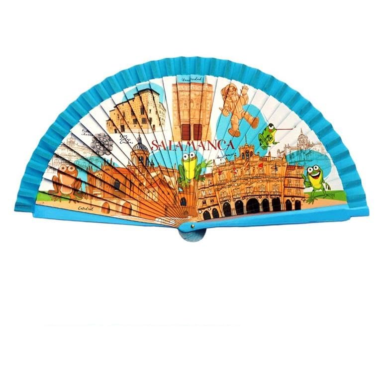 Éventail en bois Salamanque grand format 42 cm DRW décoration ibérique