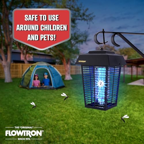 Image of Flowtron Bug Zapper, 1 Acre Outdoor, 40W UV Bulb, 5600V, Octenol Attractant | Bug zapper for backyards, patios, and farms - UV plus octenol lure clears mosquitoes, flies, and gnats - UL certified
