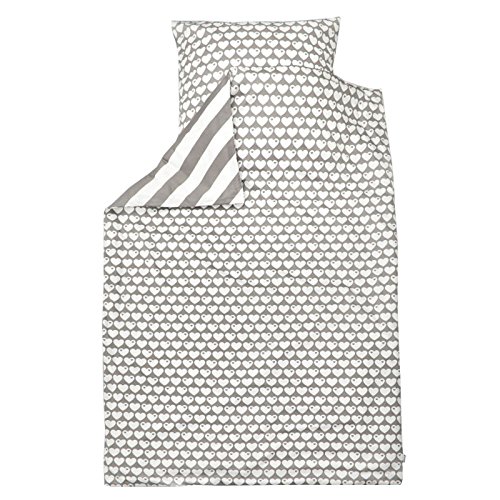 By Graziela biancheria da letto cuori grigio (per