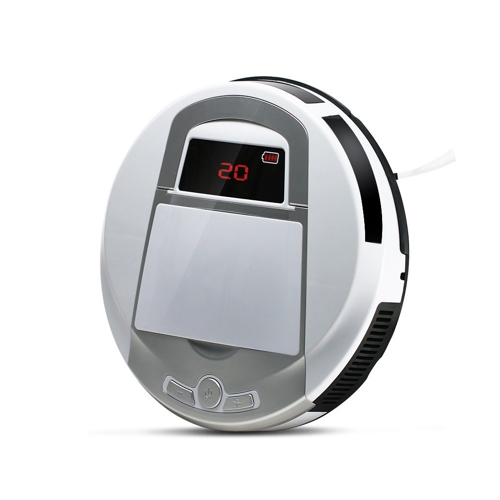Robot Vacuum Cleaner Carpet Robotic Hoover Cleaning Automatic Vacuums Floor Compact Carpet Pool Smart Brush Sweeper Cleaner ,White