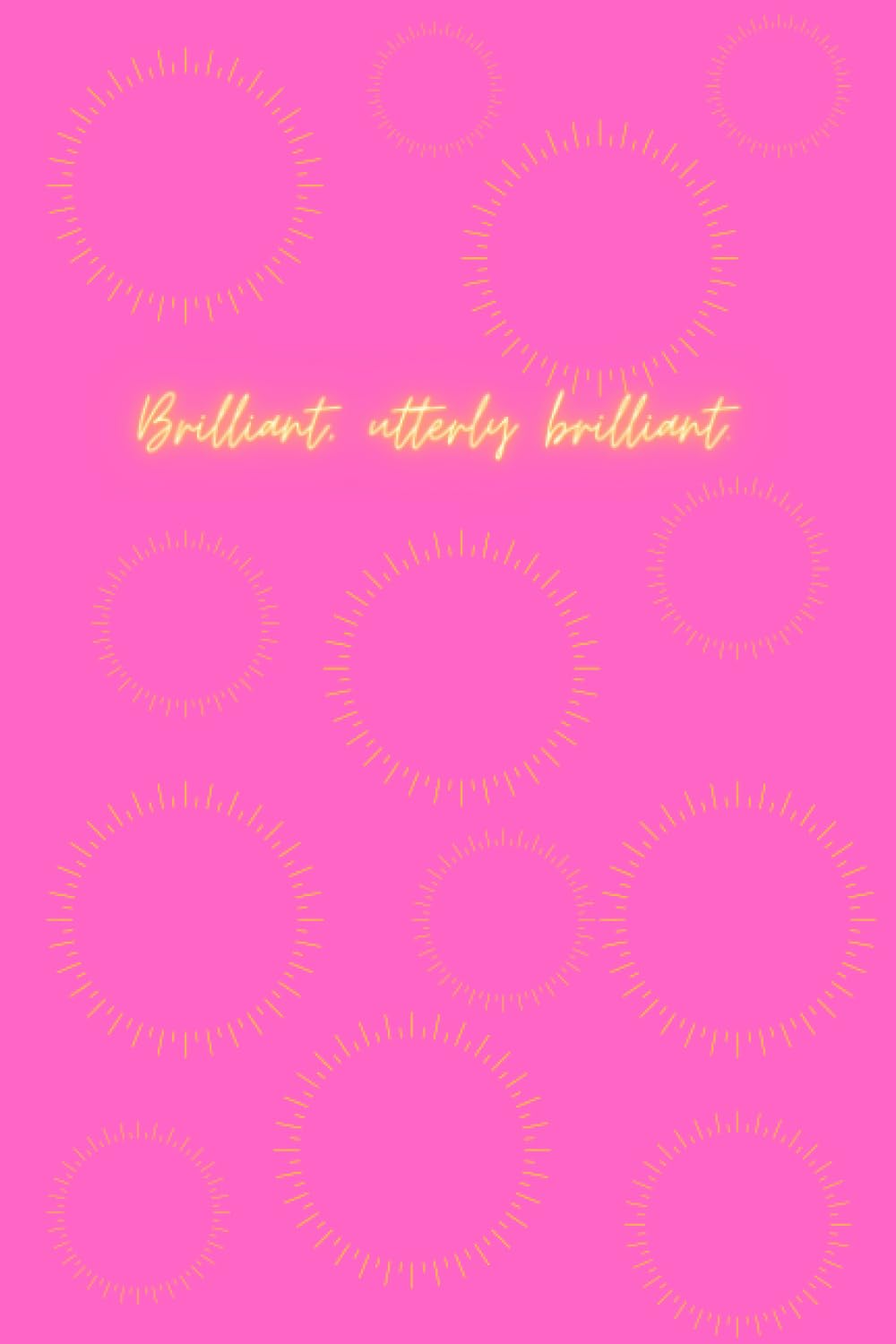 Brilliant, utterly brilliant.: pink sunburst notebook