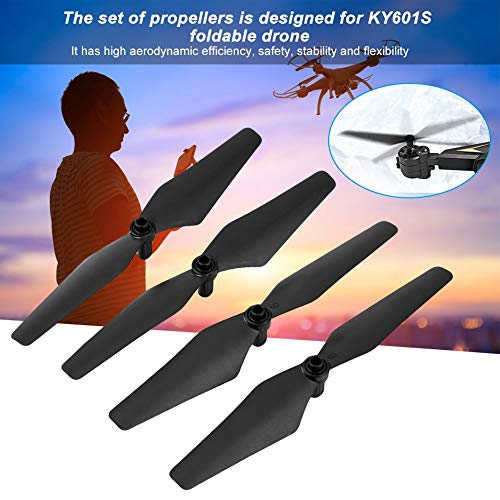 Dilwe RC Drone Propeller, CCW/CW Propellerblätter Requisiten für KY601S Faltbare RC Drohne Quadcopter Zubehörteile(2 Paare)