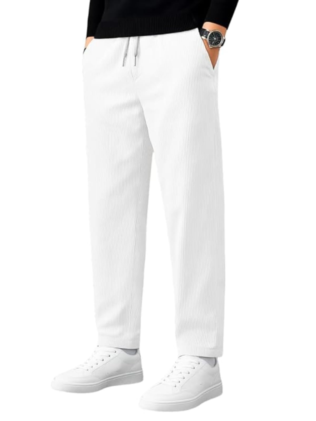 savayo Men’s Relaxed Straight Stretch Corduroy Pants – Breathable Soft-Touch Chinos | Vintage Heritage Style | Straight Leg Stretch Chinos-picture-17