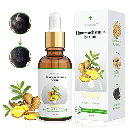 Serum de Crecimiento del Cabello con Esencia de Jengibre para Anticaida de Cabello y Crece Pelo, Nutrir los Folículo Piloso de hombres y mujeres para el Crece Rápido y Completo del Cabello Cover