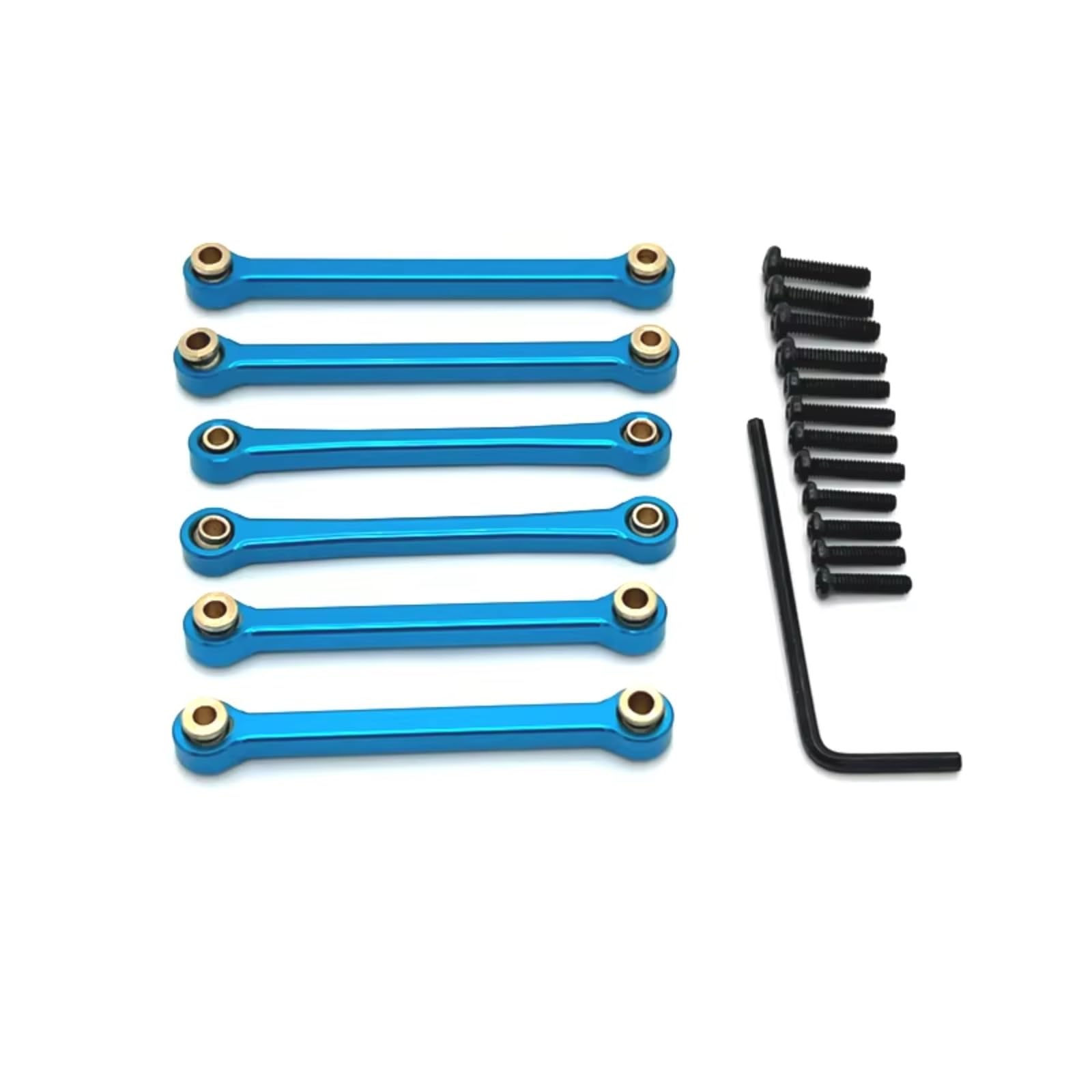 RC Car Accessories for WLtoys 144016 144018 1/14 Metal Front and Rear Tie Rod Steering Tie Rod Remote Control Crawler Vehicle Upgrade Parts Accessories(Blue)