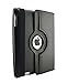 inShang Smart Rotating case for iPad4/ipad 3/ ipad2, Multi-Function PU Leather Stand/Cover, with Auto Sleep Wake Function (iPad 2/3/4, Black)