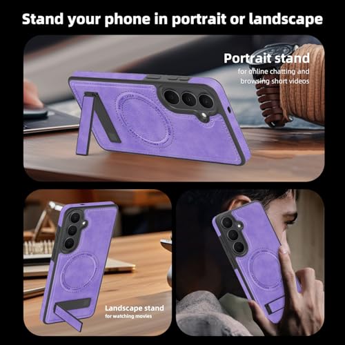 Image of Lunivop for Samsung Galaxy S26 Plus Case PU Leather 6.7 inch Light Purple