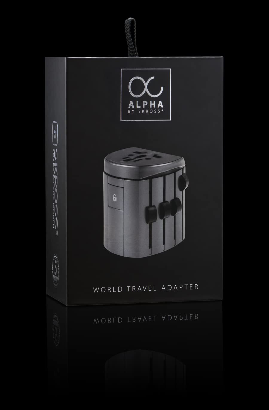 SKROSS | 1.104100 | Alpha Line | Adattatore Universale da Viaggio Completo per Prese a 2 o 3 Poli - 10 A - Fino a 2.500 watt (adatto anche a PC e Asciugacapelli - 5 Anni Garanzia Internazionale