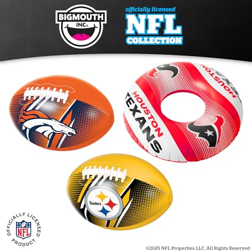 Image of BigMouth 18 inch Inflatable Pool Football Officially Licensed NFL Fan Gear Merchandise Beach Ball Games for Adults and Teens