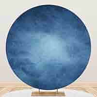 Sfondo Rotondo Felice Compleanno 200 Cm - Blu Navy Astratto Per Foto, Feste E Ritratti - Foto 5