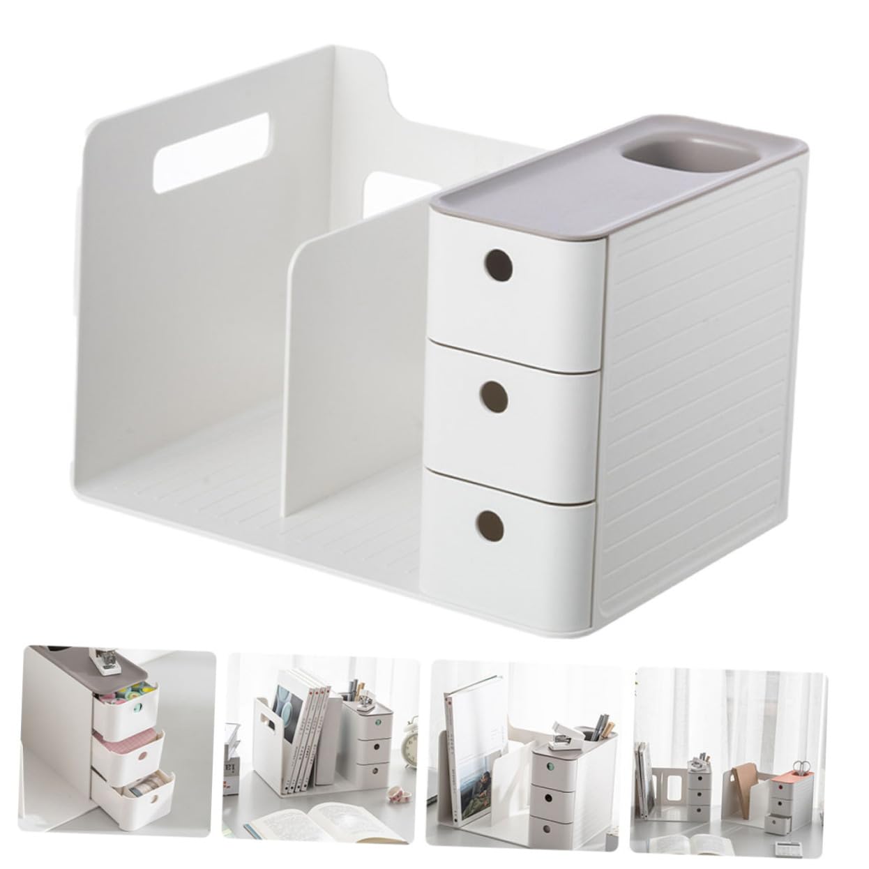 Scatola Portaoggetti da Scrivania Multifunzione, Organizer Desktop | Festa Scuola Decor, Scomparti Multipli, Plastico, Uso Home e Hotel, Moderno, Pratico per Ordine Quotidiano
