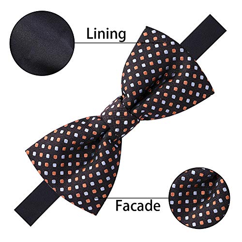 Image of AUSKY 8 PACKS Elegant Adjustable Pre-tied Bow Ties for Men Boys (1&4&5&6&8 Pack for option)