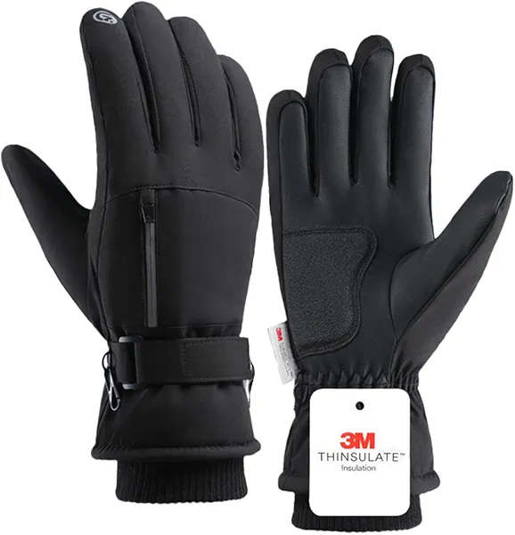 zhuoyaju Ski Outdoor Gloves, Warmest Waterproof and Breathable Snow Gloves for Cold Weather, Fits Both Men & Women