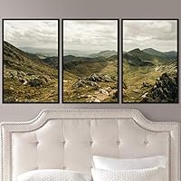 3 Piece Framed Canvas Wall Art Mountain Top Landscape Canvas Prints Home Artwork Decoration for Living Room,Bedroom - 16