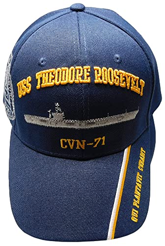 Gorra ajustable azul con bordado USS Theodore Roosevelt miniatura 2