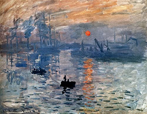 Amanecer de Claude Monet lienzo de pintura clásica el regalo perfecto de boda y hogar