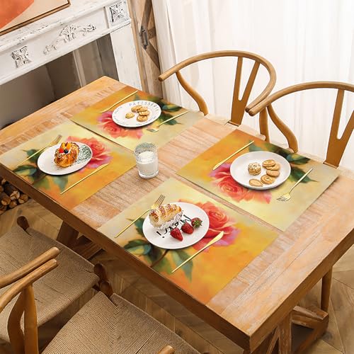 Sets de table lavables fleurs rose pour préserver votre table des taches - 4