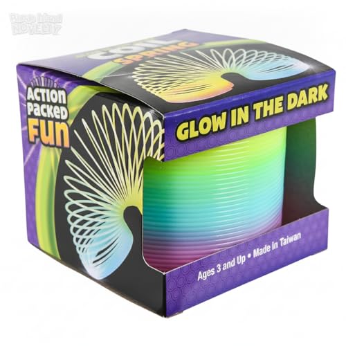 Image of Rhode Island Novelty 3 Inch Glow-in-The-Dark Coil Spring, One per Order