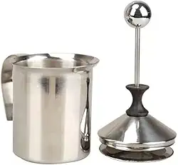 CREMEIRA MANUAL ESPUMADOR DE LEITE ACO INOXIDAVEL 800ML