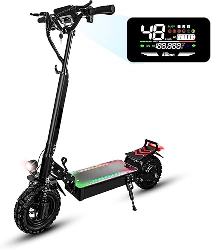Scooter eléctrico para adultos, motor de 2500 W de hasta 35 MPH y 37 millas, scooter deportivo de 11 pulgadas sin asiento, sistema de frenado doble,
