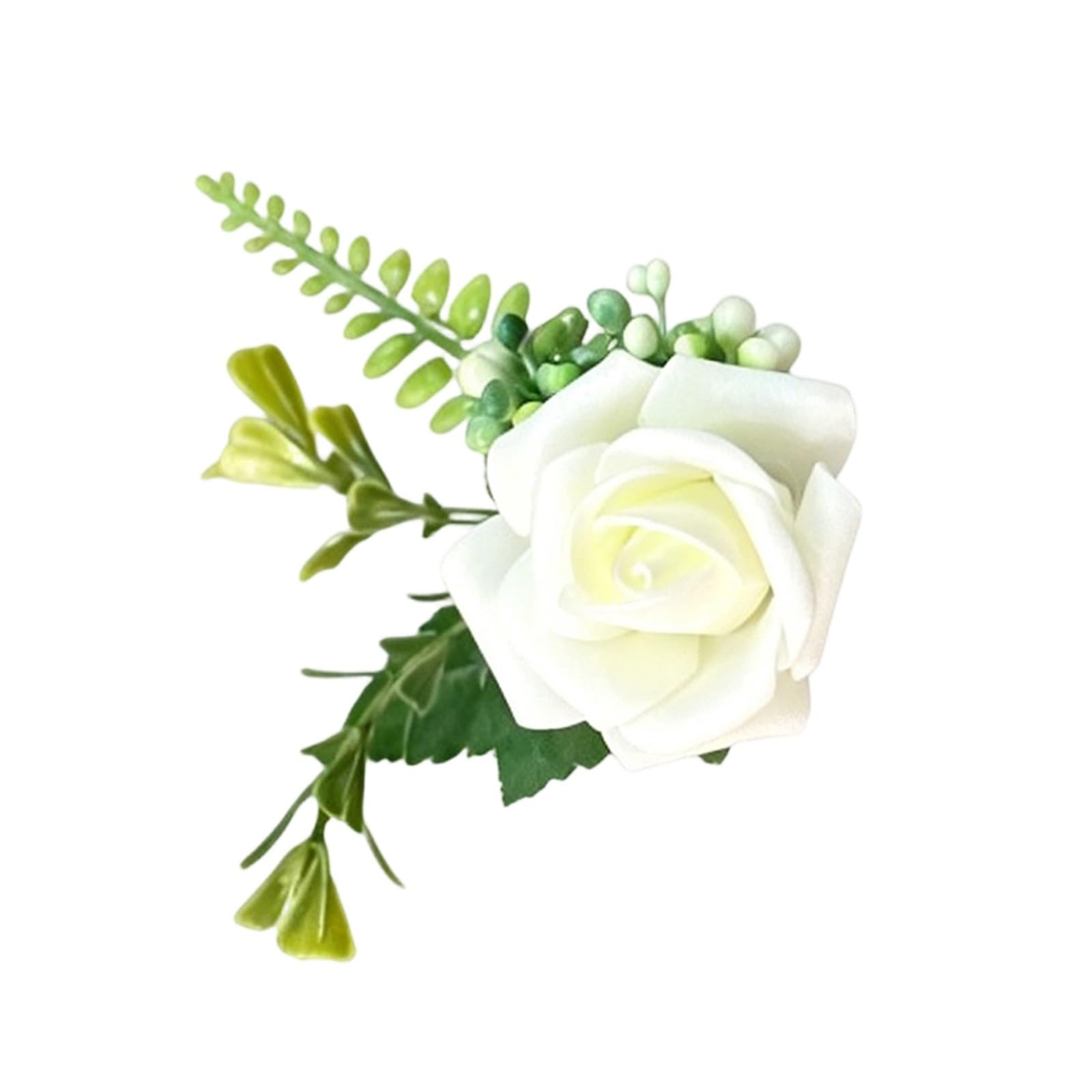 Oxxggkao Corsage Artificial Silk Flower Boutonniere Corsage Brooch for Bride Groom and Ceremony Formal Occasion Ceremony Brooch