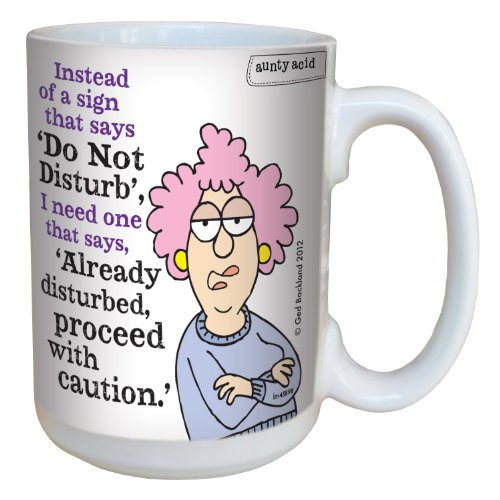 Black Friday Sale 2022 Hilarious Aunty Acid Do Not Disturb Large Coffee Mug, 15-Ounce Cup lm43898 - Funny, Unique Gag Gifts for Office Coworkers - Tree-Free Greetings One-Day Sale: Up to 60% Off Hilarious Aunty Acid Do Not Disturb Large Coffee Mug, 15-Ounce Cup lm43898 - Funny, Unique Gag Gifts for Office Coworkers - Tree-Free Greetings