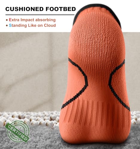 Image of BULLIANT Men Running Ankle Socks 6Pack-Cushioned Support-Low Cut No Show