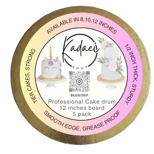 Enjay Converters Die Cut Cake Board With Tab Gold, 4