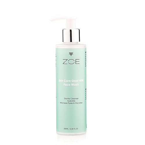 ZOE Pure Gentle Face Wash - Limpiador orgánico para pieles secas y sensibles, leche de cabra, aloe vera y vitamina E, sin fragancia